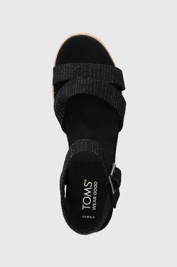 Toms espadrilles Audrey fekete 10020749