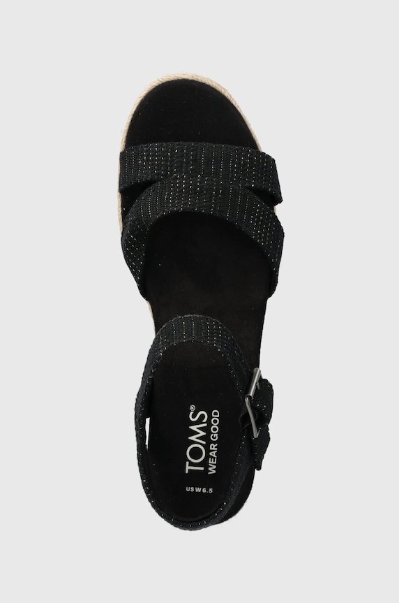 Toms espadrilles Audrey fekete 10020749