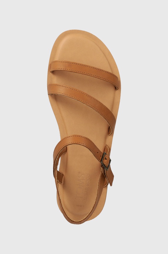 Δερμάτινα σανδάλια Toms Kira καφέ 10020825