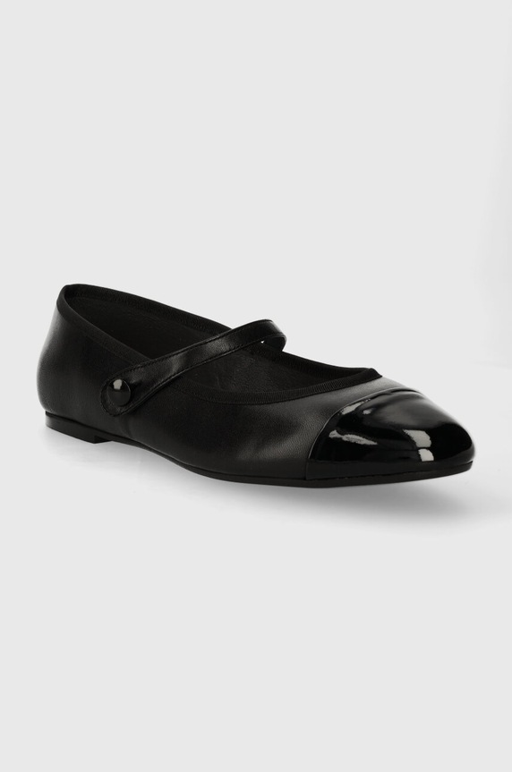 Jonak baleriny skórzane DREUX 3500168 czarny AW24