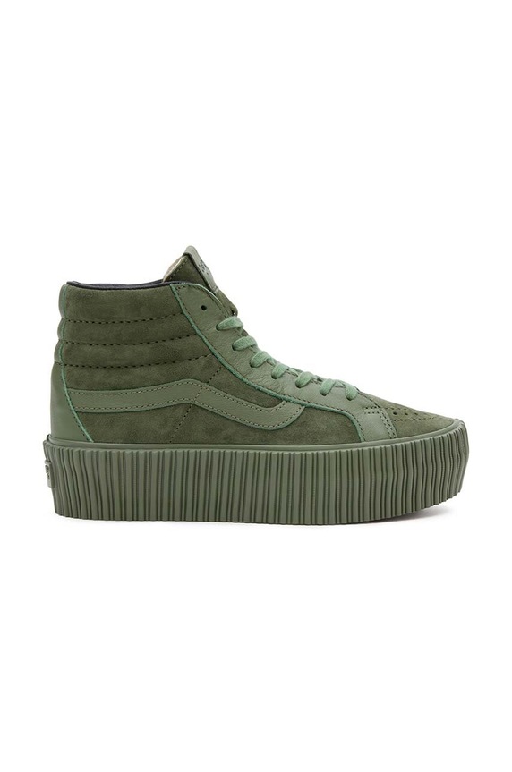 Vans sneakers Premium Standards Sk8-Hi Reissue 38 Platform pelle fiore verde VN000CNFARM1