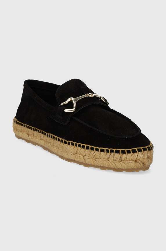 Love Moschino espadryle zamszowe JA10592G0IIG0000 czarny SS24