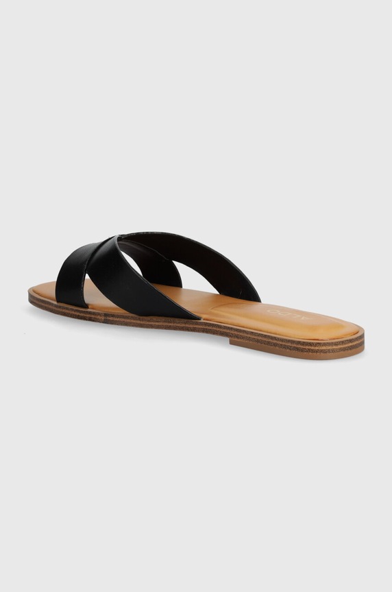 Încălțăminte Aldo slapi de piele Caria 13773234.Caria negru