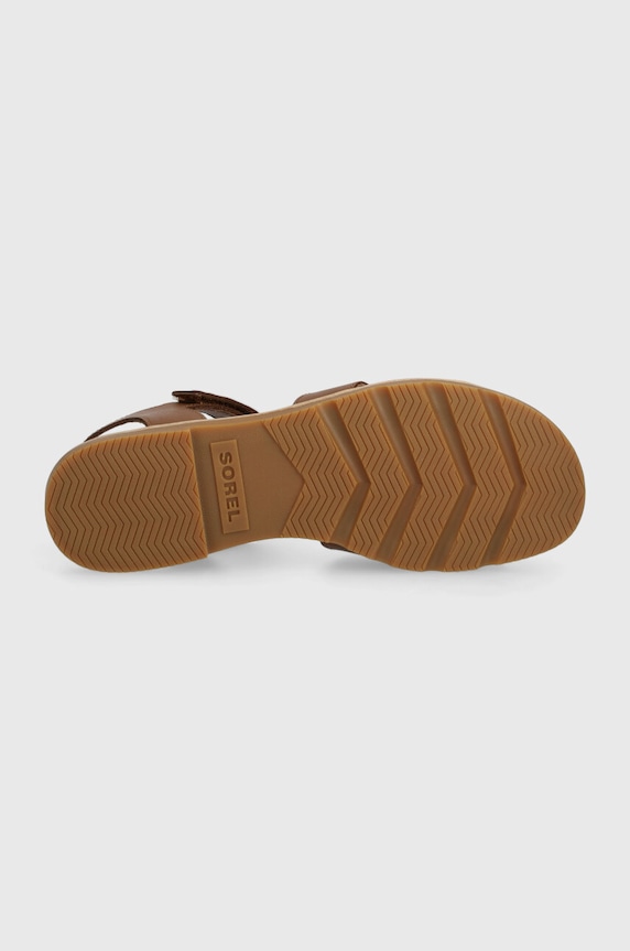 Sorel bőr szandál ELLA III ANKLE STRAP 2076821242 barna