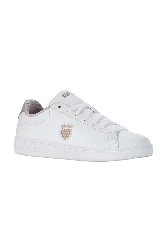 Kožené sneakers boty K-Swiss COURT SHIELD 96599.181.M bílá AW24
