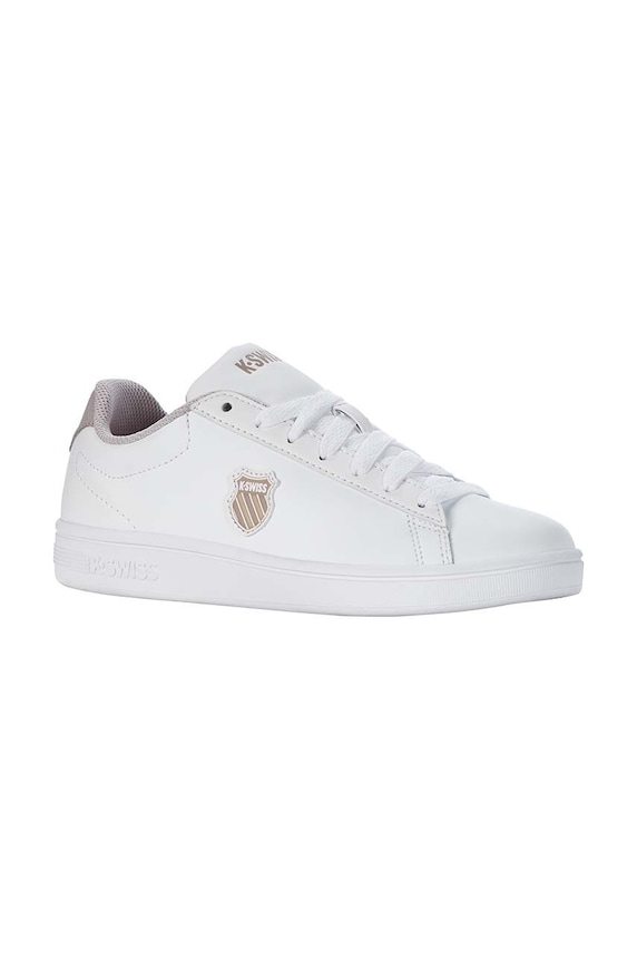 Kožené sneakers boty K-Swiss COURT SHIELD 96599.181.M bílá AW24