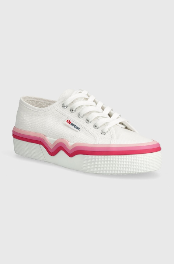 Tenisky Superga 2740 LIQUIFY STRIPES platforma biela S4128SW
