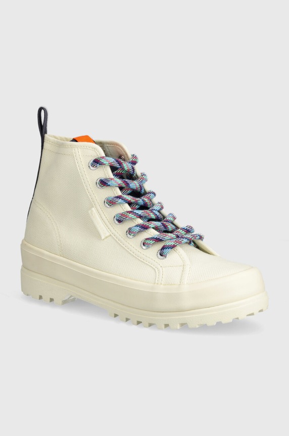 Πάνινα παπούτσια Superga 2431 ALPINA TREK SHOELACES πλατφόρμα μπεζ S8138MW