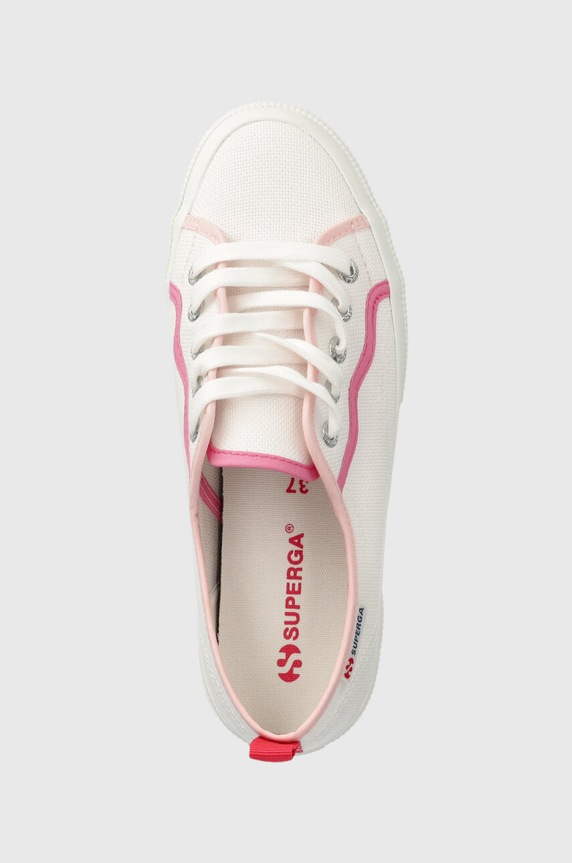 Πάνινα παπούτσια Superga 2750 CURLY BINDINGS λευκό S8138NW