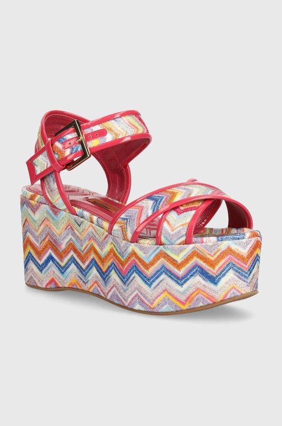 Missoni sandały Julia Wedge tekstylny multicolor M38.029