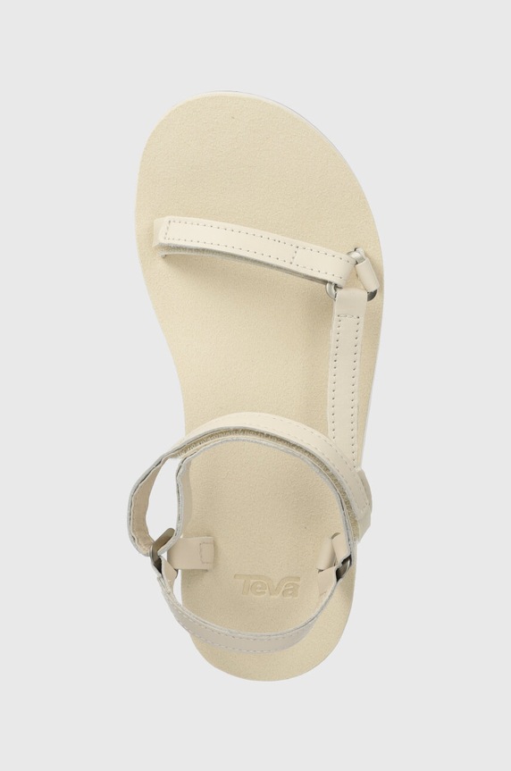 Teva sandały damskie skórzane Original Universal Slim Lea beżowy 1151031