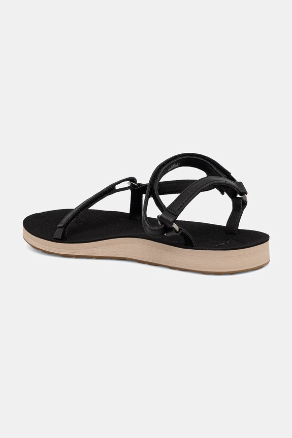 Обувки Teva сандали дамски от кожа Original Universal Slim Lea 1151031 черен