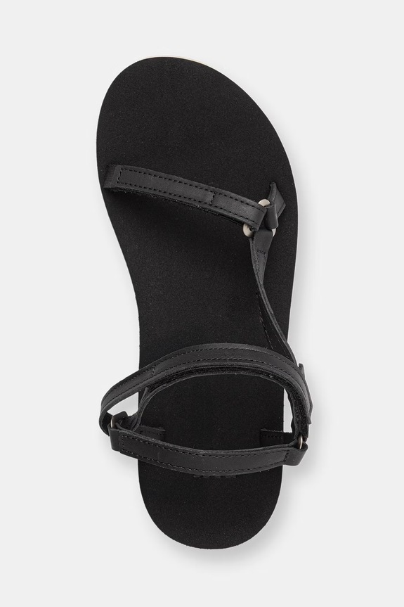 Teva сандали дамски от кожа Original Universal Slim Lea черен 1151031