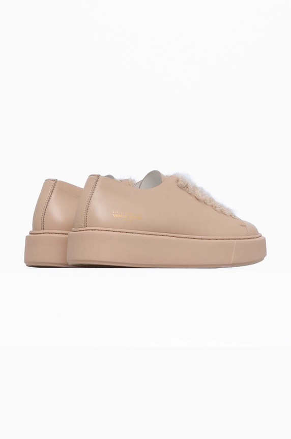 Obuwie Vanda Novak sneakersy skórzane Grace Grace.Light.Nude beżowy
