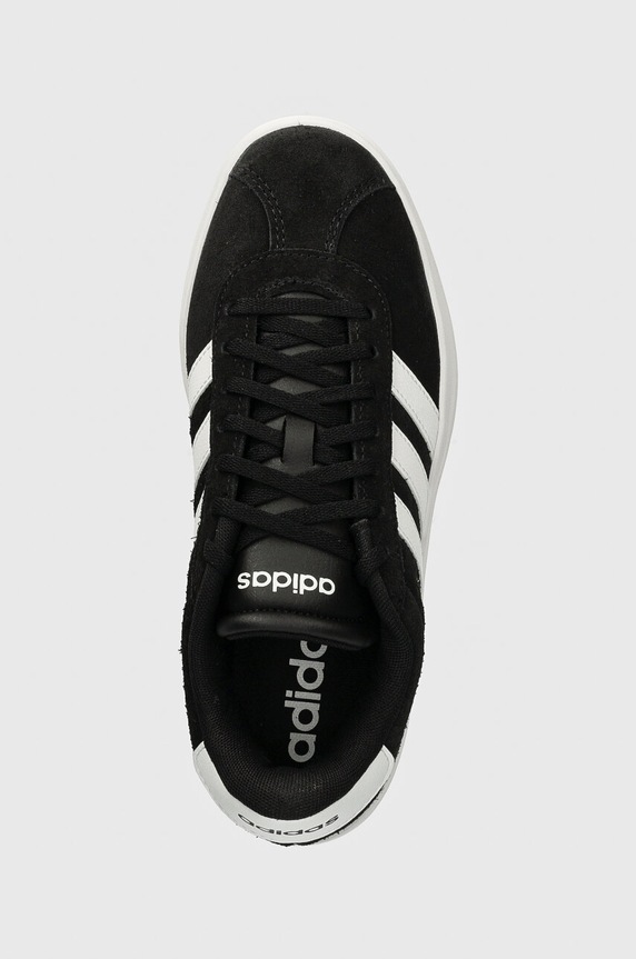 adidas sneakersy zamszowe Vl Court czarny IH9995