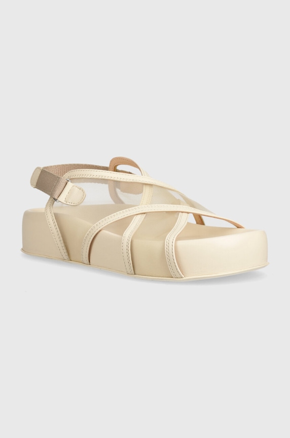 Sandále AGL JANE platforma béžová D685012PGK6248G287