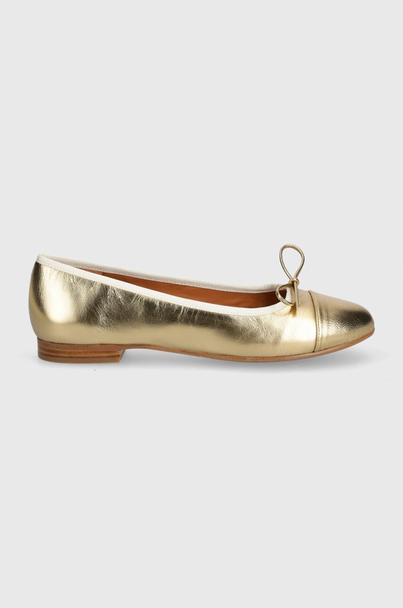 Usnjene balerinke Billi Bi A6021 zlata SS24