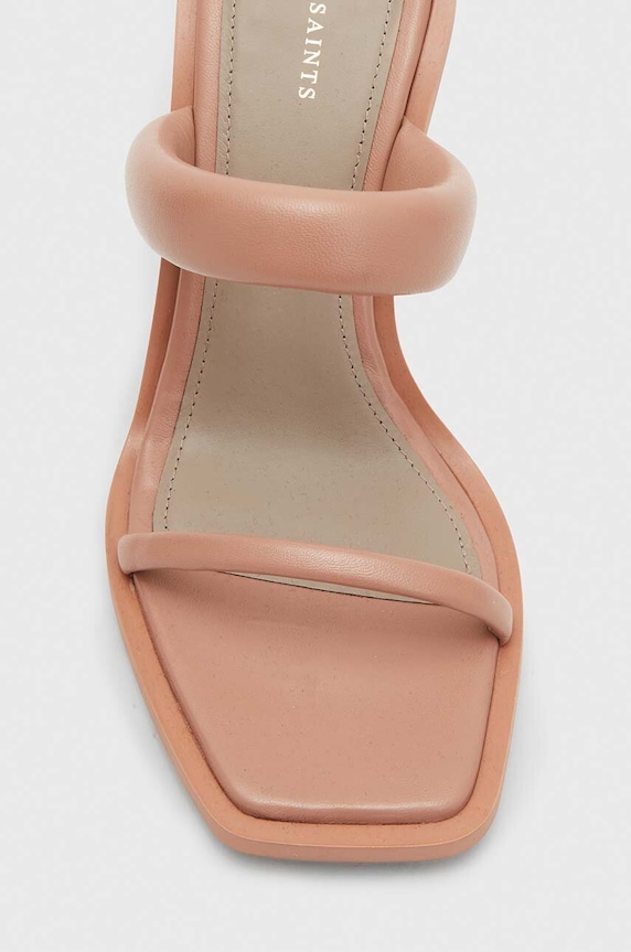 Boty Kožené pantofle AllSaints Ava WF595Y růžová