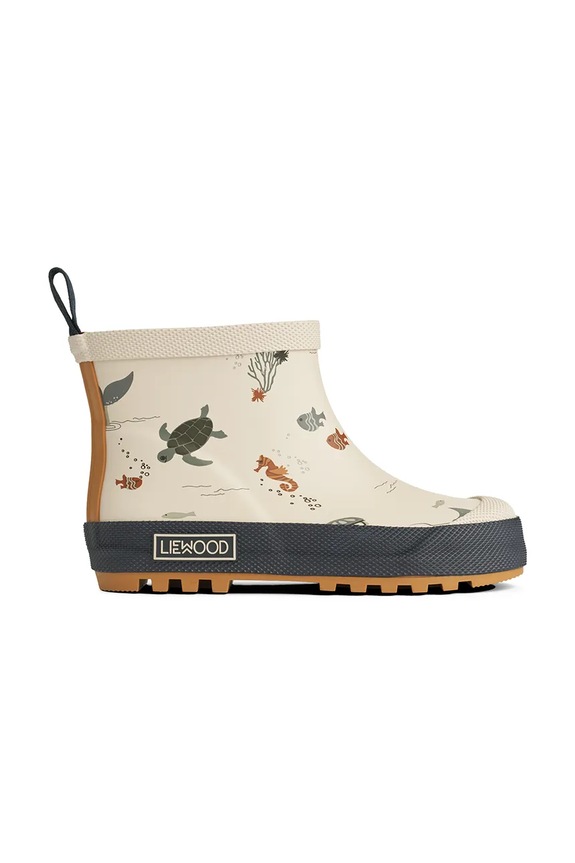 Liewood stivali da pioggia Tekla Printed Rainboot beige LW17782
