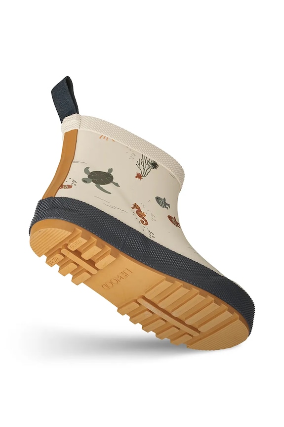 Liewood stivali da pioggia Tekla Printed Rainboot LW17782 beige
