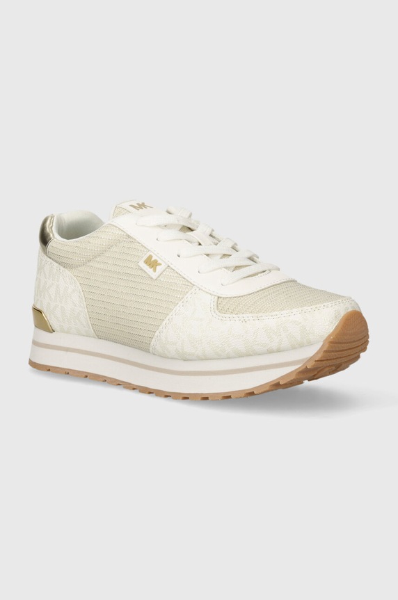 Michael Kors sneakersy dziecięce imitacja skóry licowej beżowy MK100937