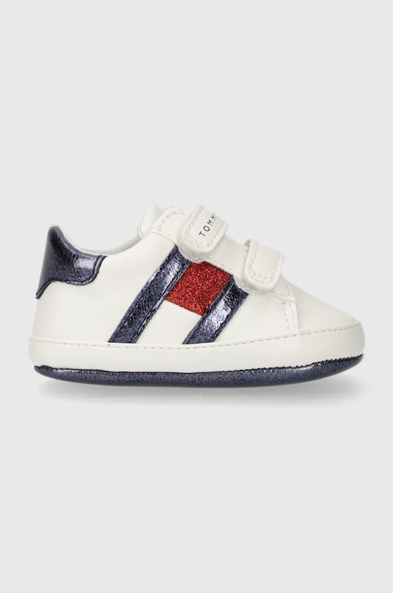 Topánky pre bábätká Tommy Hilfiger imitácia kože tmavomodrá T0A4.33180