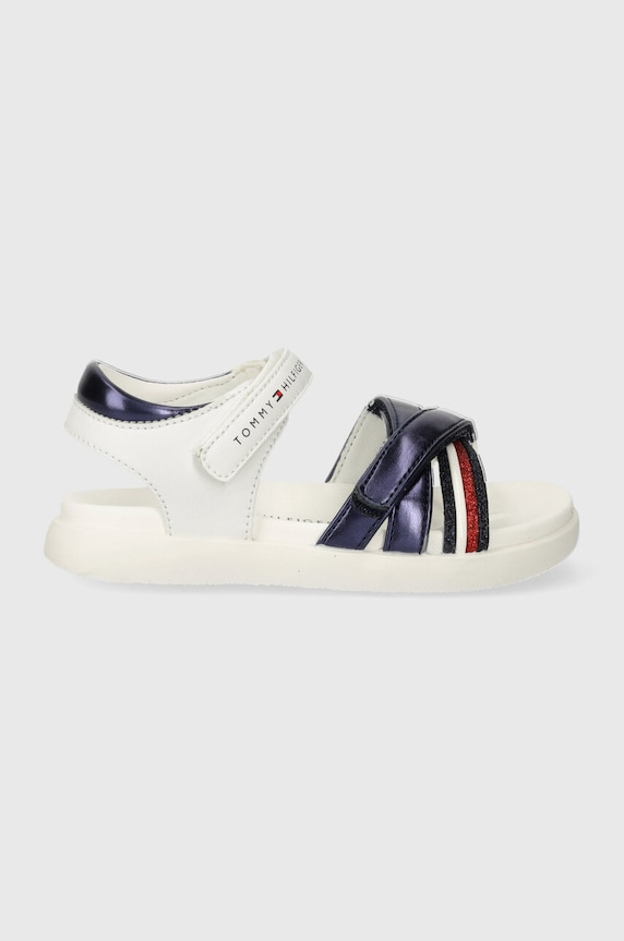 Dječje sandale Tommy Hilfiger imitacija zrnate kože mornarsko plava T1A2.33235