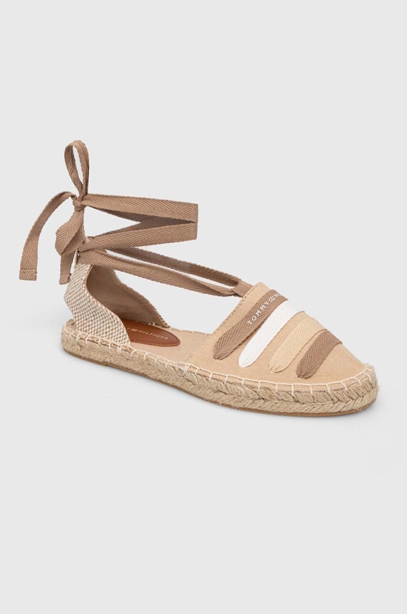 Παιδικές εσπαντρίγιες Tommy Hilfiger καφέ T3A7.33280