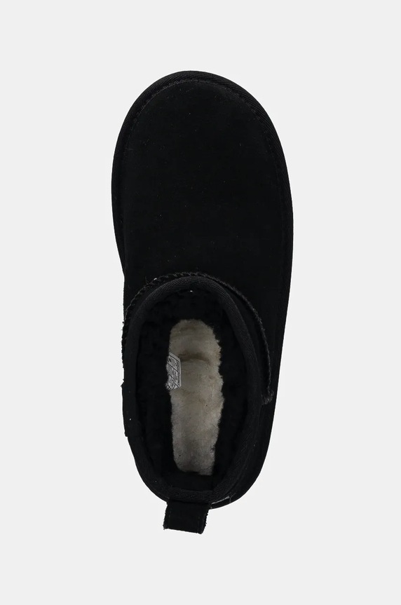 Detské semišové snehule UGG CLASSIC ULTRA MINI PLATFORM čierna 1157791K