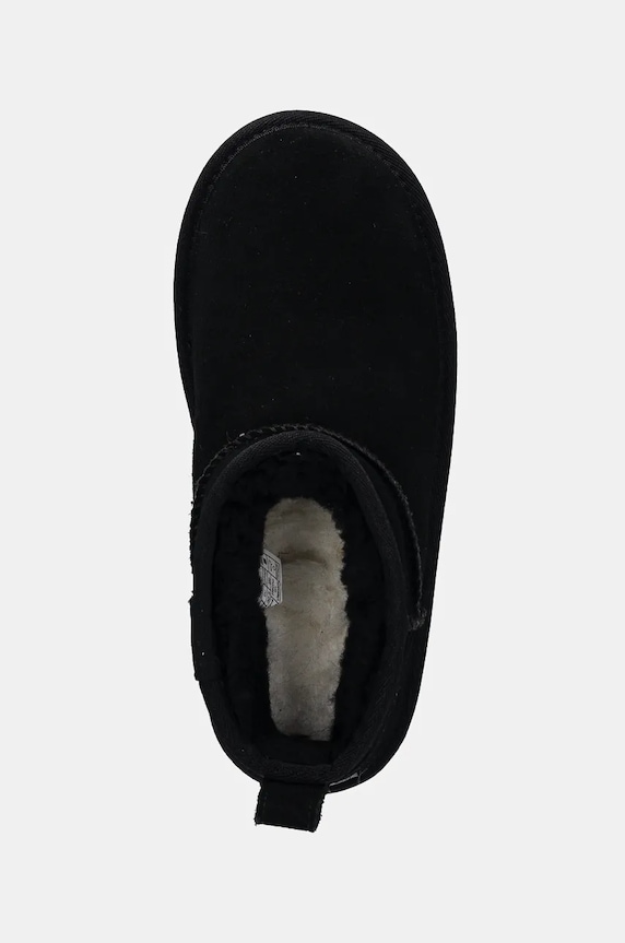 Detské semišové snehule UGG CLASSIC ULTRA MINI PLATFORM čierna 1157791K