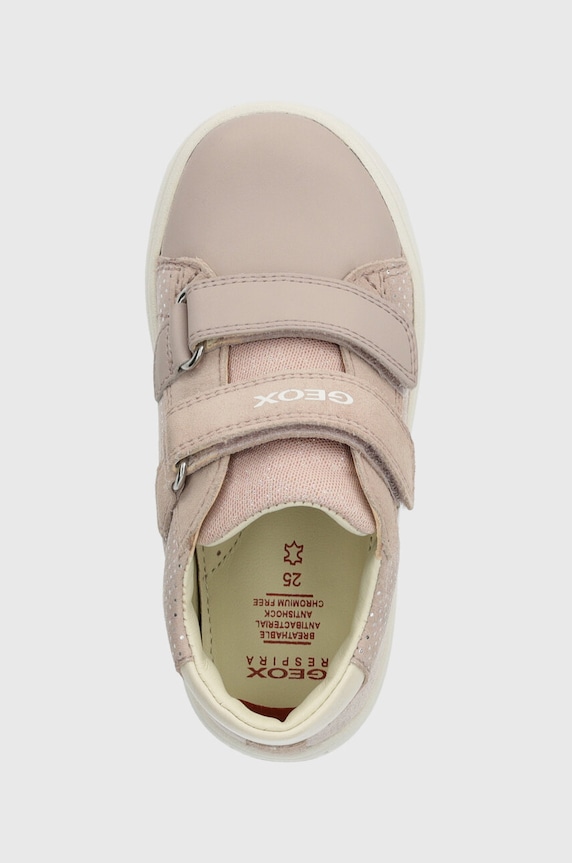 Dětské semišové sneakers boty Geox BIGLIA růžová B044CC.00722.18.26