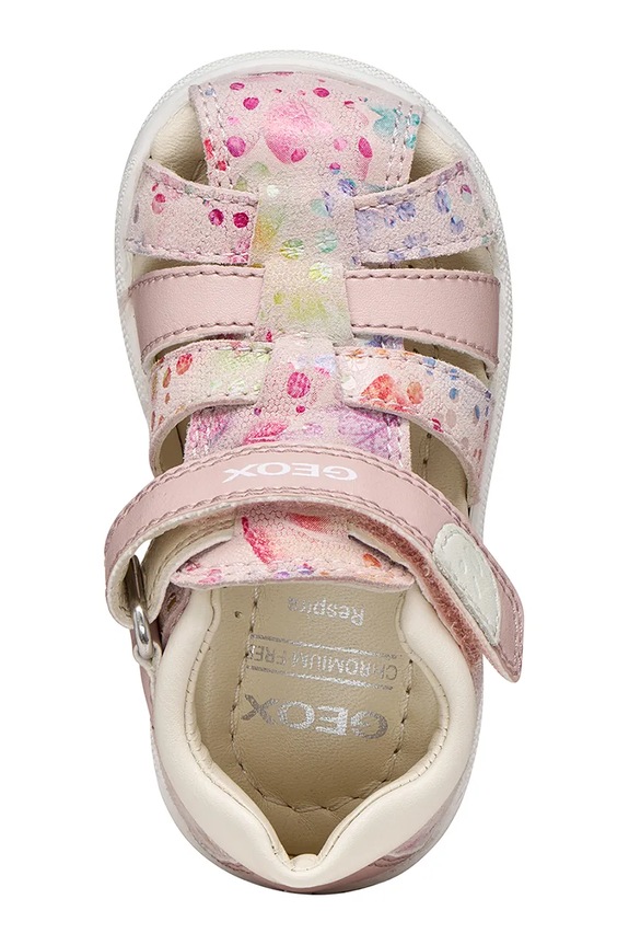 Geox sandały skórzane dziecięce SANDAL MACCHIA B254WB.007BC.18.26 różowy