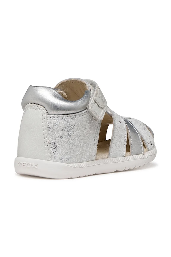 Djevojčice Geox sandale za djecu od kože SANDAL MACCHIA B254WB.007NF.18.26 bijela