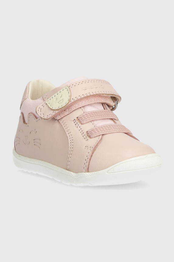 Geox sneakersy skórzane dziecięce MACCHIA B364PC.08510.18.26 różowy SS24