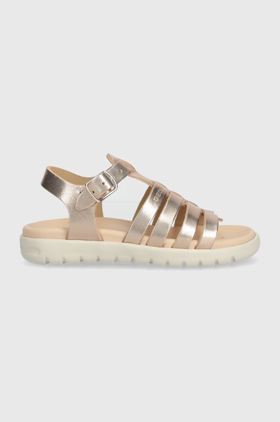 Дитячі шкіряні сандалі Geox SANDAL SOLEIMA золотий J35GSB.000CF.24.27