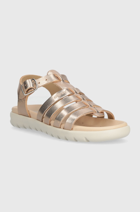Девочка Детские кожаные сандалии Geox SANDAL SOLEIMA J35GSB.000CF.24.27 золотой