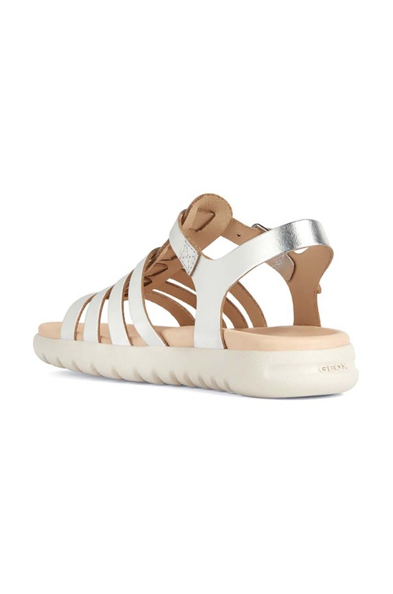 Geox sandały skórzane dziecięce SANDAL SOLEIMA srebrny J35GSB.000CF.24.27