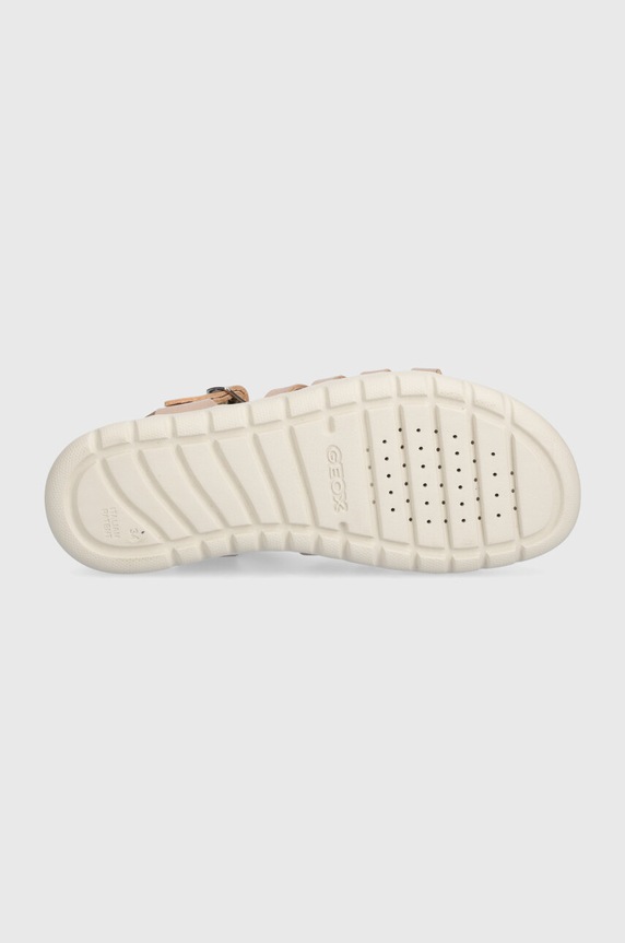Geox sandały skórzane dziecięce SANDAL SOLEIMA J35GSB.000CF.28.35 złoty