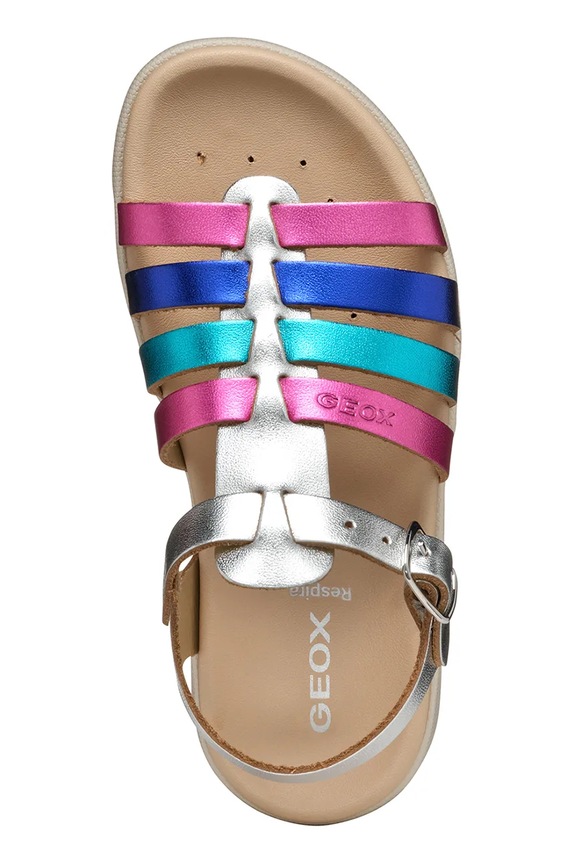 Dětské kožené sandály Geox SANDAL SOLEIMA J35GSB.000CF.28.35 růžová