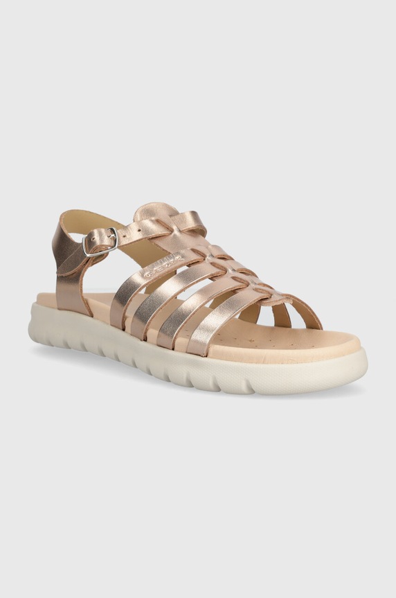 Detské kožené sandále Geox SANDAL SOLEIMA J35GSB.000CF.36.39 zlatá SS25
