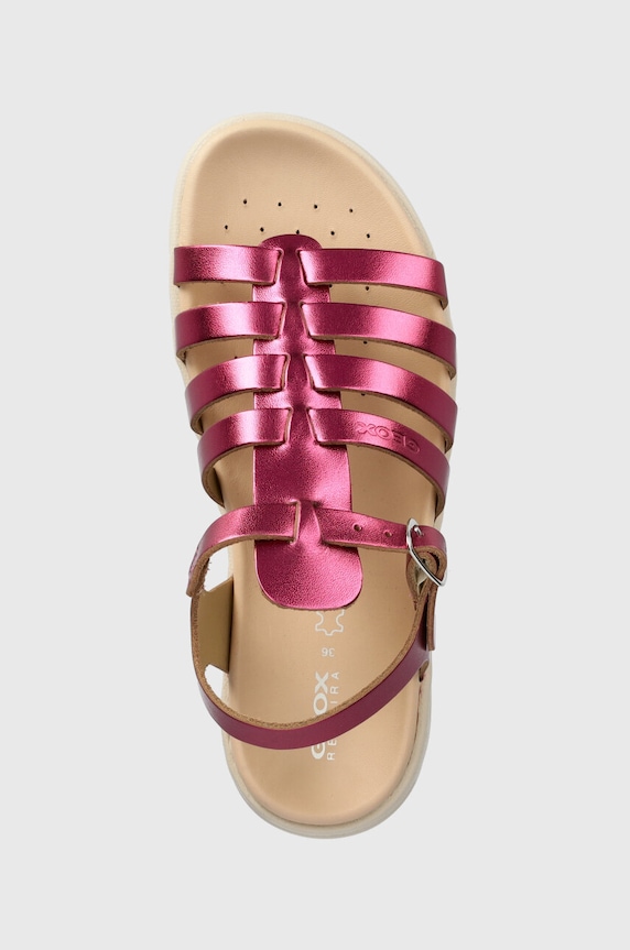 Geox sandały skórzane dziecięce SANDAL SOLEIMA fioletowy J35GSB.000CF.36.39