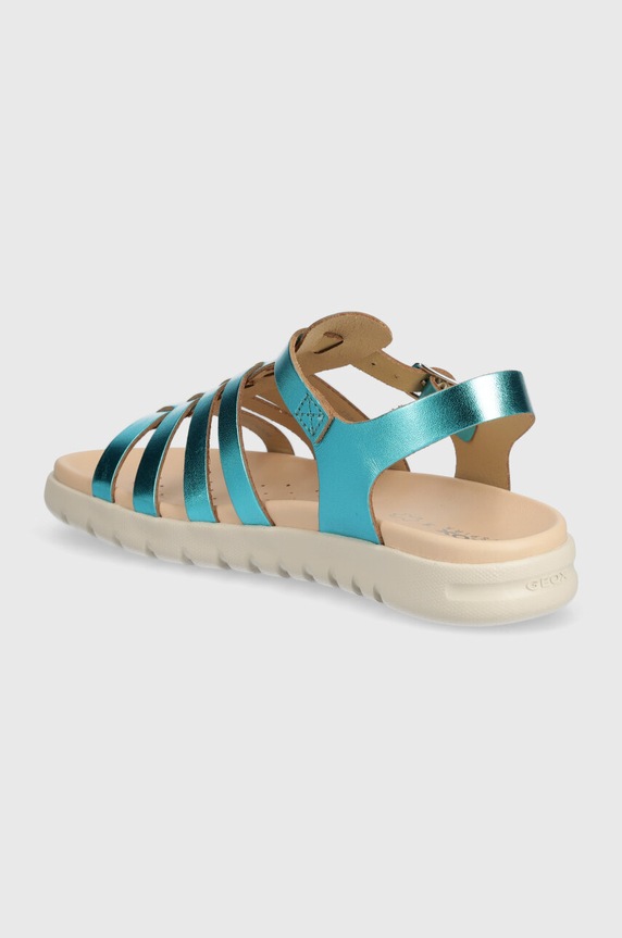 Девочка Детские кожаные сандалии Geox SANDAL SOLEIMA J35GSB.000CF.36.39 бирюзовый