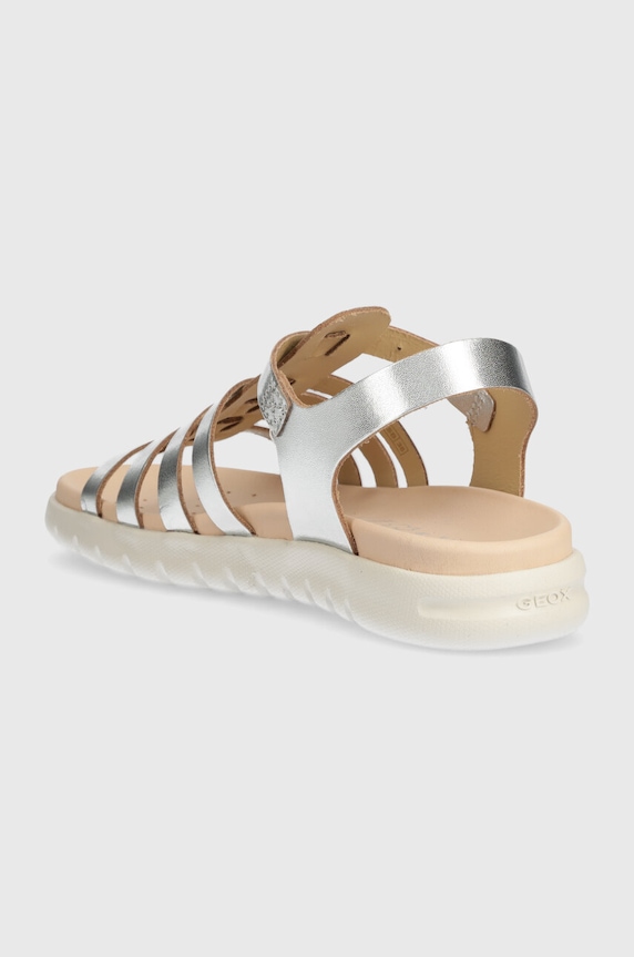 Девочка Детские кожаные сандалии Geox SANDAL SOLEIMA J35GSB.000CF.36.39 серебрянный