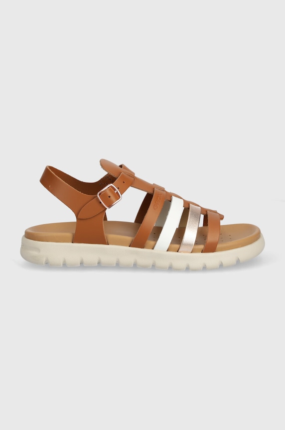 Detské kožené sandále Geox SANDAL SOLEIMA J35GSB.043CF.36.39 hnedá SS24