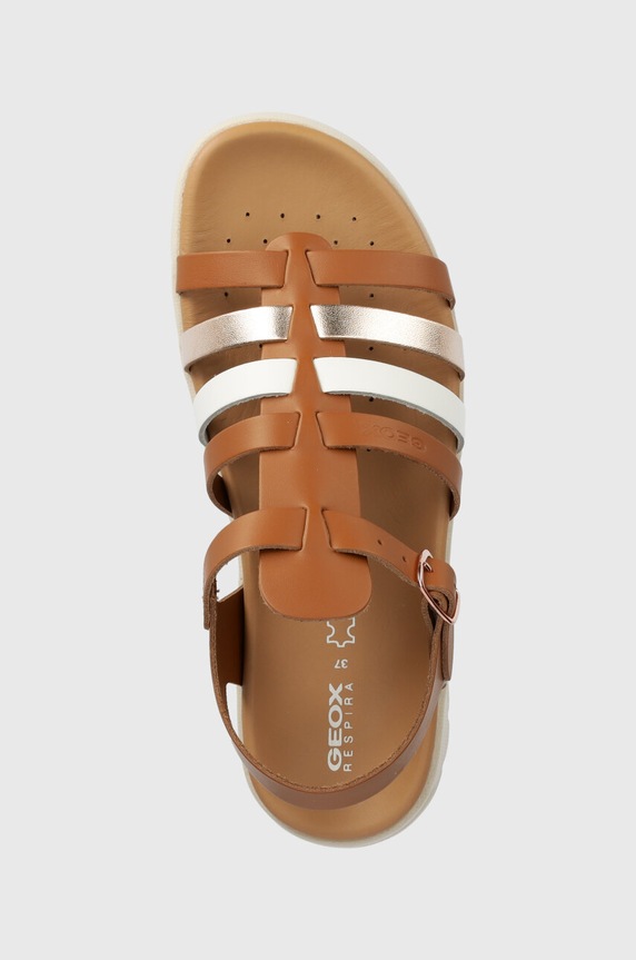 Detské kožené sandále Geox SANDAL SOLEIMA hnedá J35GSB.043CF.36.39