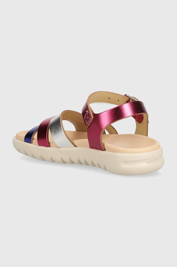 Dziewczynka Geox sandały skórzane dziecięce SANDAL SOLEIMA J45GSA.000CF.24.27 fioletowy