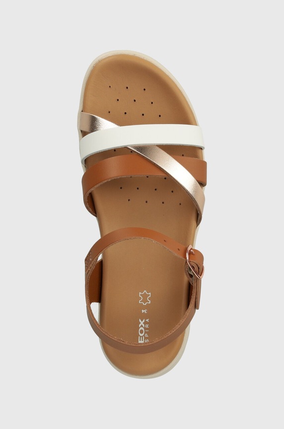 Geox gyerekszandál bőrből SANDAL SOLEIMA barna J45GSA.043CF.28.35