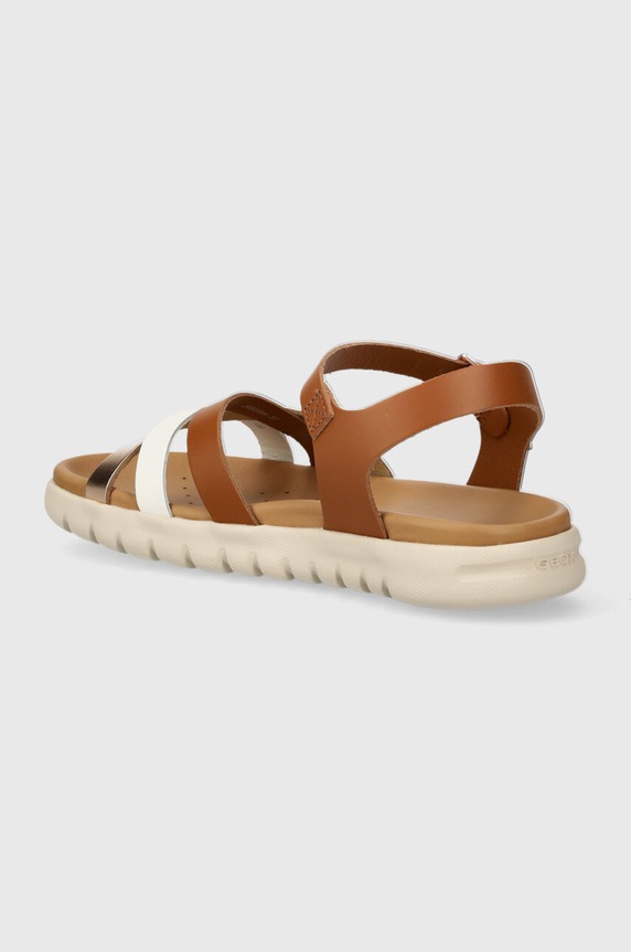 DÍVKA Dětské kožené sandály Geox SANDAL SOLEIMA J45GSA.043CF.36.39 hnědá