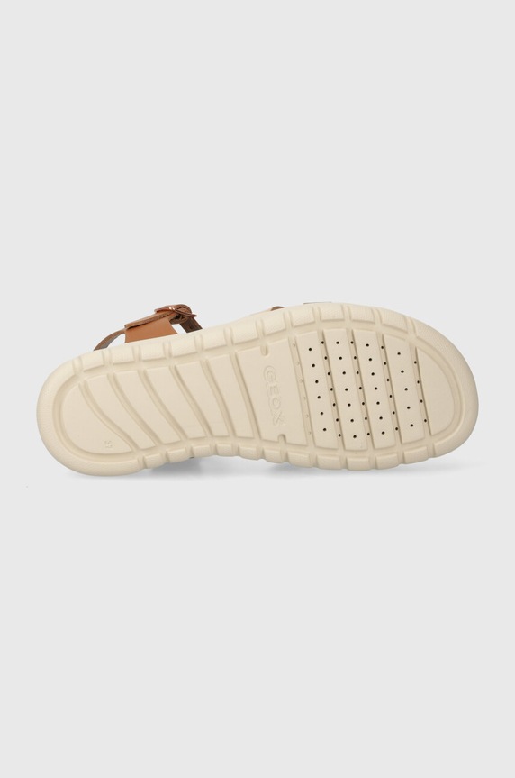 Dětské kožené sandály Geox SANDAL SOLEIMA J45GSA.043CF.36.39 hnědá