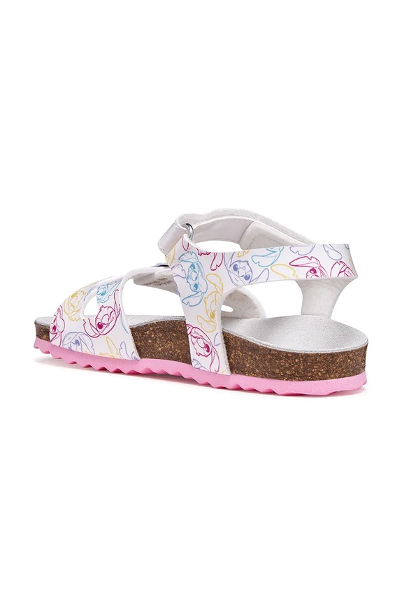 Geox сандалии с открытой пяткой для детей ADRIEL x Lilo & Stitch белый J158MC.000FC.28.35